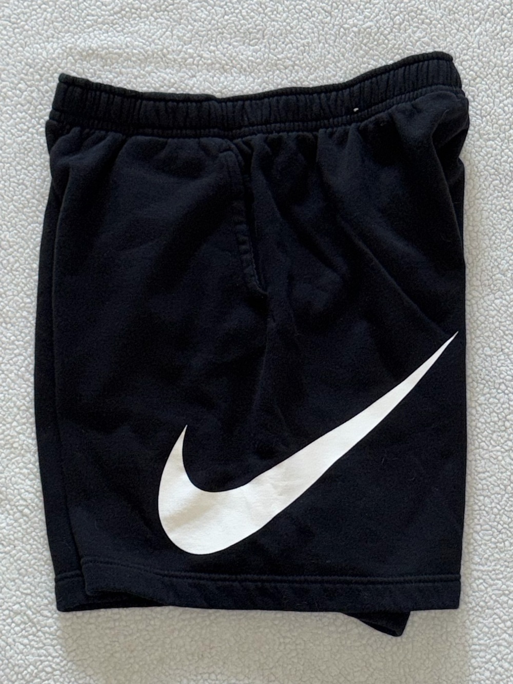 Nike Sportswear Mens Fleece Club Swoosh Shorts - Black white - Size MEDIUM M